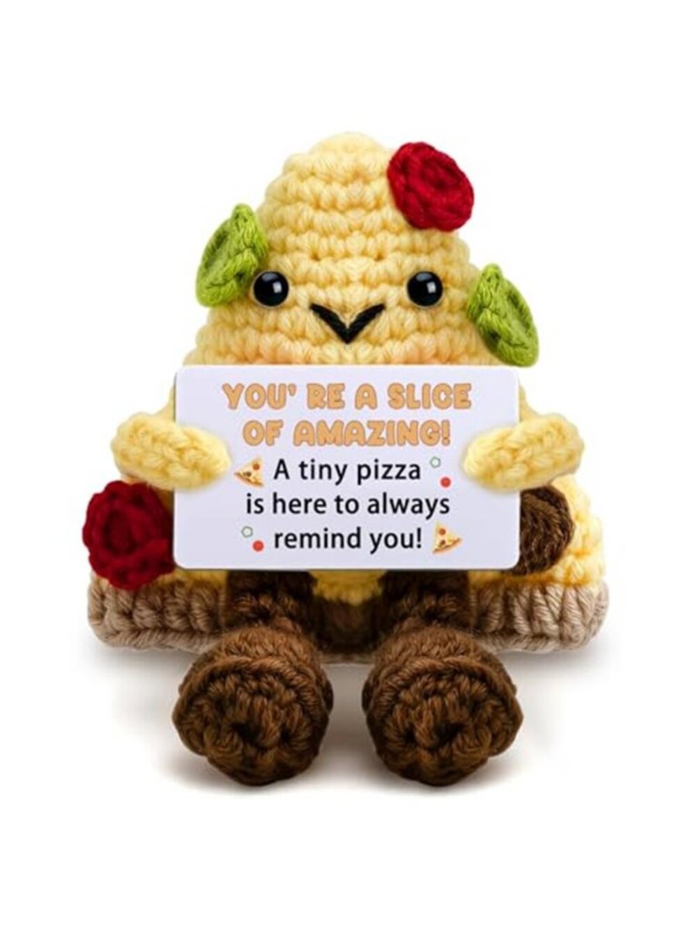 Inspirational Gifts for Women Friends Pizza Gifts Positive Crochet Animals - F2